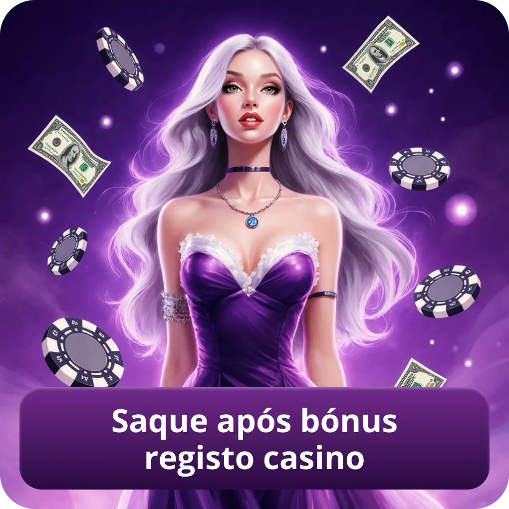 Saque após bónus registo casino